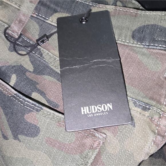 Hudson Barbara High Rise‎ Crop Raw Hem Camouflage Skinny Jeans Size 25 New - Picture 10 of 14